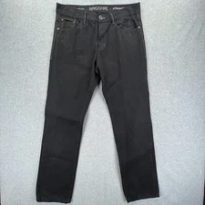Ring of Fire Mens Size 34 x 34 Straight Leg Black Denim Jeans Pants
