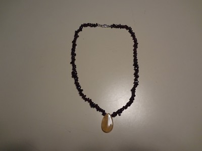 #134 VINTAGE IBB STERLINGSILBER HALSKETTE BESTÜCKT MIT VIELEN STEINEN UND ANHÄNGER
