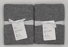 Pottery Barn Belgian Flax Linen Waffle Weave EURO Shams (2) ~ Light Gray