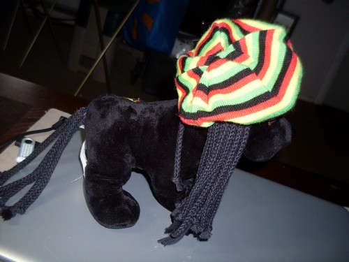 Ganz Webkinz Rockerz Dog Black Lab Plush Dreadlocks Island Rhythm No Code HM5112 - Picture 5 of 7