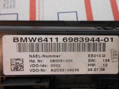 06-08 bmw 3 series climate control 64116983944 6983944 IC 51795 