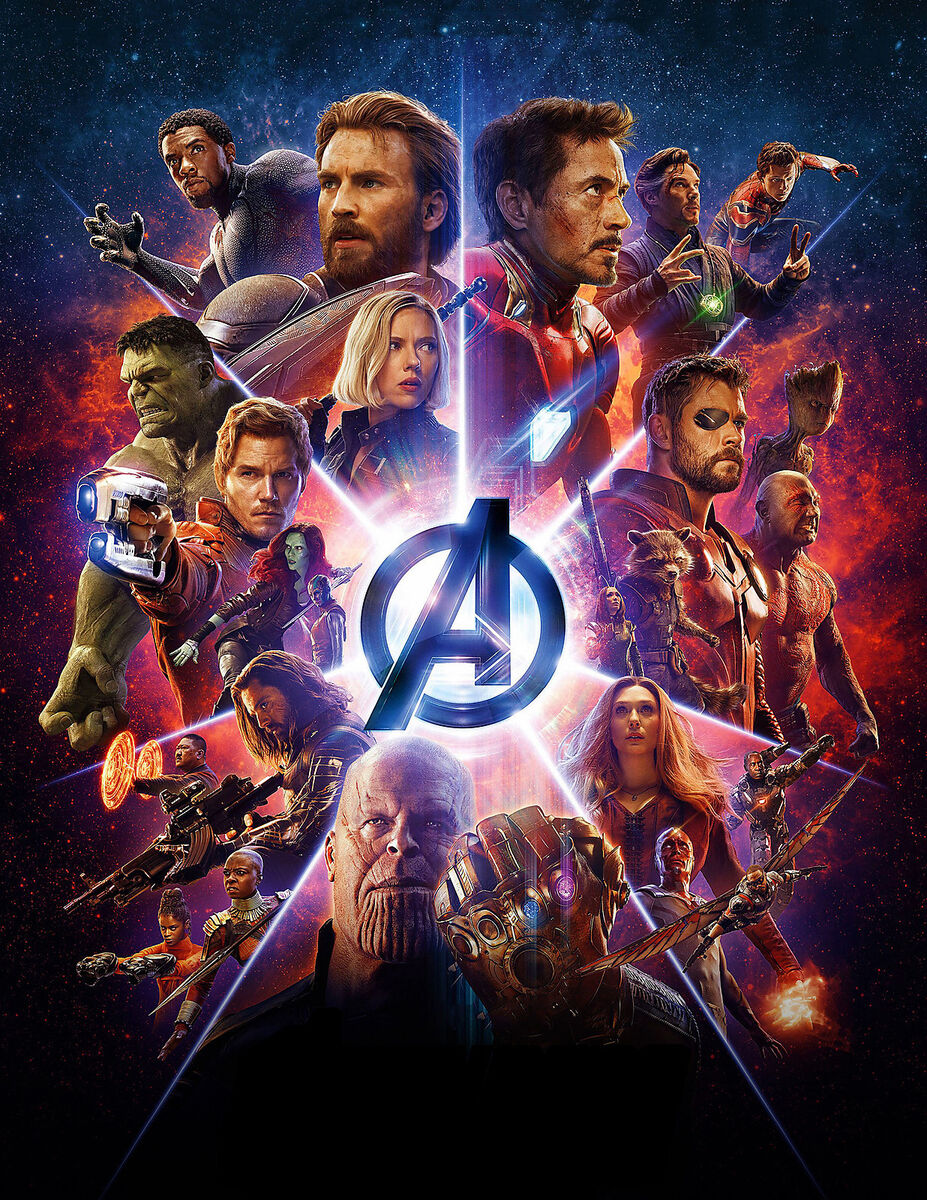 AVENGERS INFINITY WAR IMAX POSTER MARVEL IRON MAN CAPTAIN AMERICA HULK  BARNES