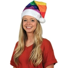 Rainbow Santa Hat Rainbow Party Supplies & Decorations