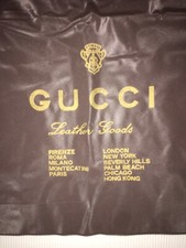 Vtg GUCCI Leather Goods Travel Wardrobe Zipper Bag DUST COVER Plastic Sleeper