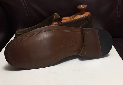 Bachrach Brown Suede Leather Slip On SZ 7.5 M Men’s Shoe - Picture 4 of 6