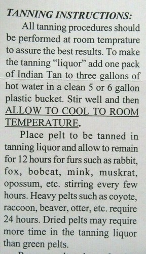 Johnny Thorpe's Indian Tan Home Fur Tanning Kit Trapping Supplies - Picture 6 of 8