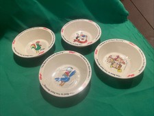 Vtg NOS 1995 Kelloggs Cereal Bowls (4)  Corny Toucan Sam Tony Snap Crackle Pop