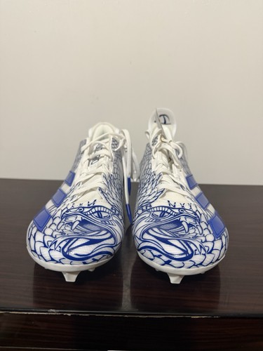 Botines de fútbol para hombre Adidas Adizero Electric Grafiti azul marino/blanco IH8569 talla 12 - Imagen 2 de 5