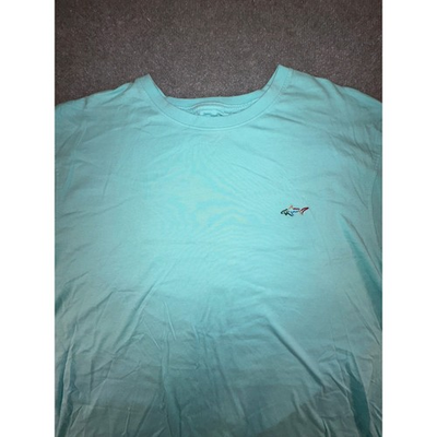#ad #ad Greg Norman Mens XXL Aqua Blue Short Sleeve Shark Logo T Shirt Crew Neck Tee $12.99