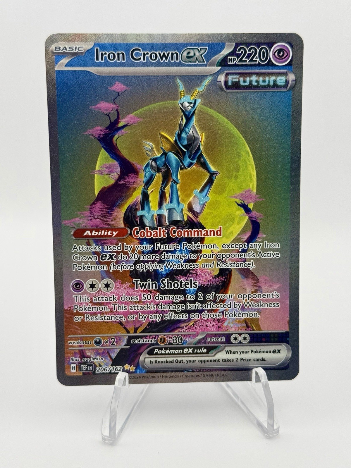 Iron Crown ex 206/162 SV05: Temporal Forces Holo Near Mint