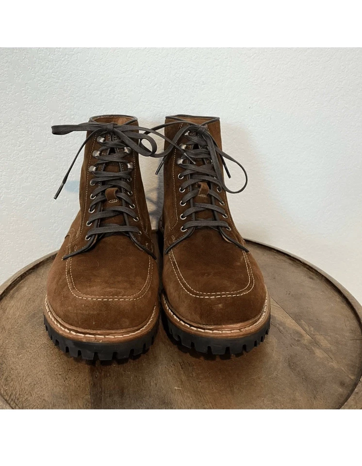 Allen Edmonds Freeport Snuff 棕色麂皮绒防水靴男式 13 码 — 第 3/4 张图片