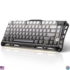 Wireless Mechanical Gaming Keyboard, Compact Hot-Swap, RGB Backlit, Black