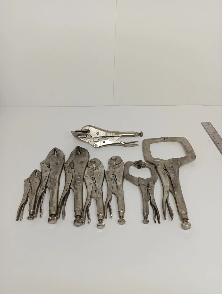 Juego de herramientas de alicates de bloqueo Vise-Grip Petersen Dewitt EE. UU. 8 piezas 10WR 6SP 8R 7LW 11R Foto 4 de 4