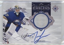 2023-24 Upper Deck Ultimate Collection Emblems Rookies SP Devon Levi Auto 1b8