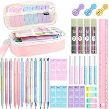 42PCS Mechanical Pencil Set 0.5mmshaker 0.7mm 0.9mm 2.0mm with Large Aestheti...