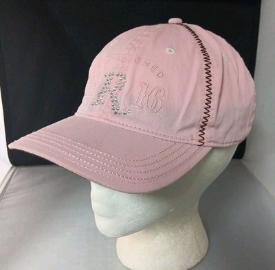 Ladies Pink Brown Bling Remington Ball Cap Camping Outdoors Hat