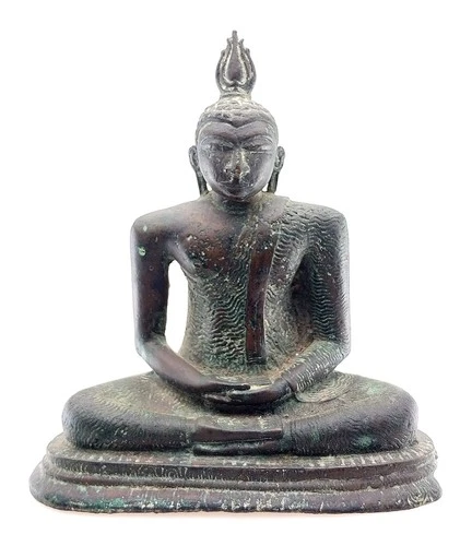 Vintage Sukhothai Style Thai Bronze Buddha Statue – Meditation  Dhyana Mudra