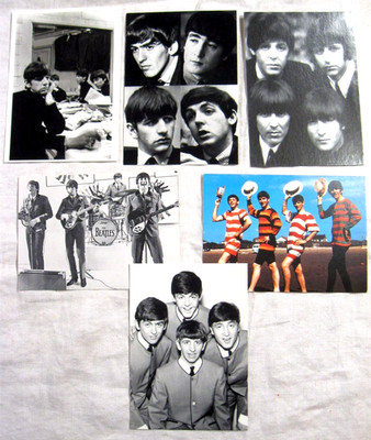 BEATLES  6x  POSTKARTE - John Lennon Paul McCartney Ringo Starr George Harrison