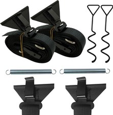 AWNING TIE DOWN KIT - STORM STRAPS S CLIP FOR FIAMMA T CLIP FOR HULE UNIVERSAL