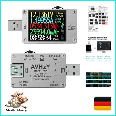 Spannungsdetektor USB 3.1 mit PD/QC Unterstützung - Ideal für Schnellladung
