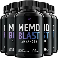 (5 Pack) Memo Blast Supplement Capsules – MemoBlast Natural Blend Memory Focus