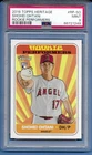SHOHEI OHTANI 2018 TOPPS HERITAGE ROOKIE PERFORMERS ROOKIE #RP-SO PSA 9 AWSOME