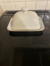 Denby Linen Butter Dish.Brand New.