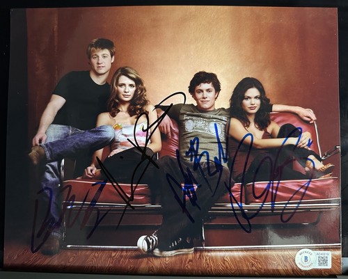 THE OC SIGNED CAST PHOTO 8X10 RACHEL BILSON AUTOGRAPH ADAM BRODY BAS COA BARTON