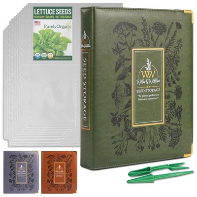 Willow and Wildflower Garden Seed Organizer Binder, Seed Storage