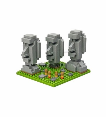 Moai Easter Island Mini Building Blocks Set 380pcs Statue Desk Decor Gift