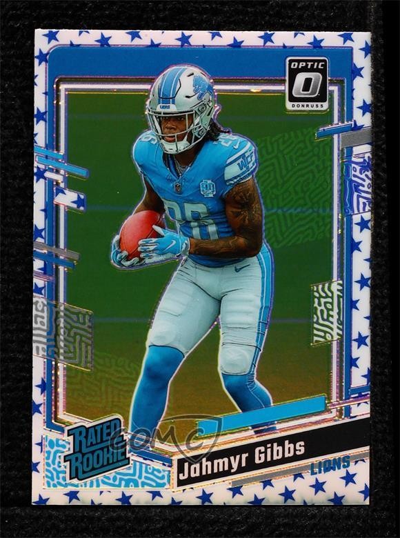 2023 Panini Donruss Optic Rated Stars Prizm Jahmyr Gibbs #236 Rookie RC 00ws