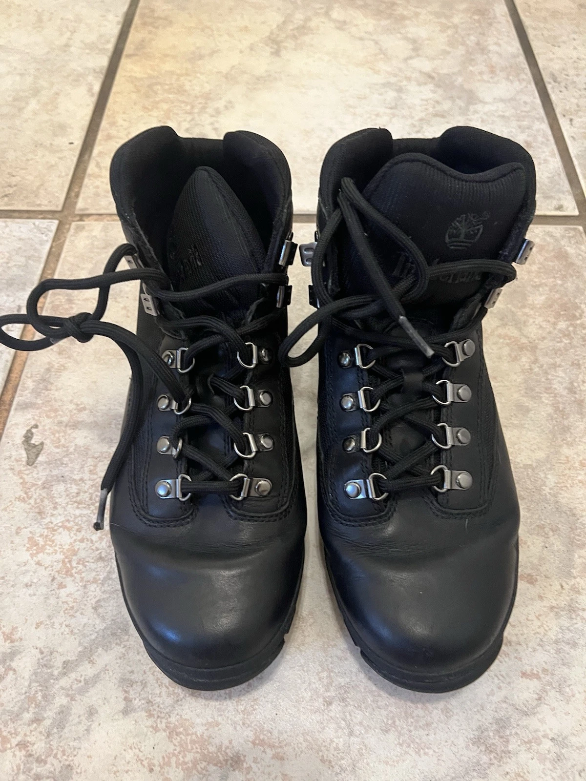 Timberland Euro Hiker Mid Boot Black Leather Men's Size 10