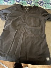 Butter-Soft STRETCH Scrub Top size XXS Black EUC