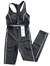 AIo Yoga Black Sports Bra & Legging Matching Set Women Gym Yoga Outfit S M L