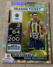 25/26 Contenders Euroleague Wade Baldwin IV Cracked Ice Ticket 17/25 Fenerbahce