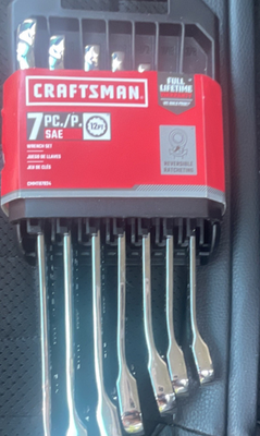 #ad Craftsman CMMT87024 7pc SAE 12pt Reversible Ratcheting Box Wrench Set $43.00