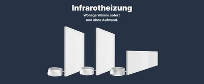VIESTA Infrarotheizung Wandheizung Rasterdecke Carbon Crystal mit Thermostat 360 Watt