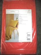 NWT Frette At Home ~ Mimosa Throw ~ Coral Color ~ Cotton ~ 51" x 71" ~ Washable