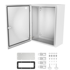Electrical Junction Box, 20"x16"x8'' NEMA Steel Enclosure IP66 Waterproof  D...