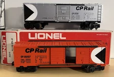 LOT of 2~Lionel 6-19207 CP Rail Double Door ~AND~Lionel 6-9730 CP Rail Box Cars
