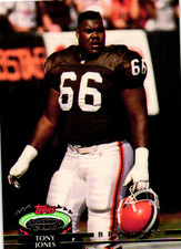 Tony Jones Cleveland Browns 1992 Stadium Club Topps Rookie Card #479. rookie card picture