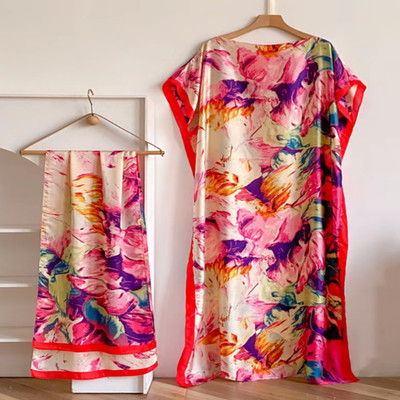 Women s Plus Size Floral Muumuu House Dress Loose Fit Caftan Lounge Wear Summer
