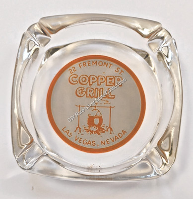 RARE 1953-54 Copper Grill/Bar Ashtray 22 Fremont St Downtown Las Vegas Nevada NV