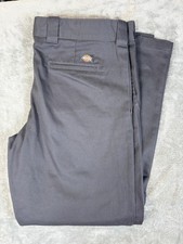 Dickies Slim Straight Work Pants Mens W38 L32 Black Trousers Chino Skate Smart⁠