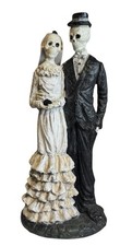 Macabre Gothic Skeleton Bride  Groom Figurine 16  Halloween Decoration
