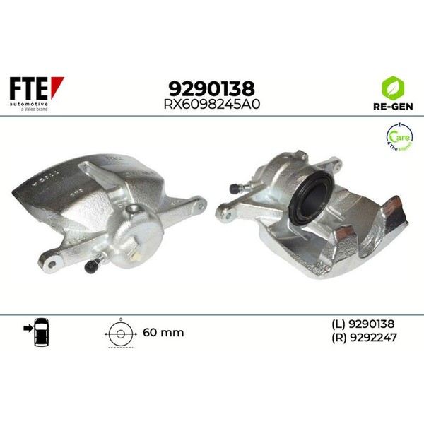 FTE 9290138 Bremssattel FüR VW Skoda Seat Audi Passat B7 Sharan Tiguan Arteon-image