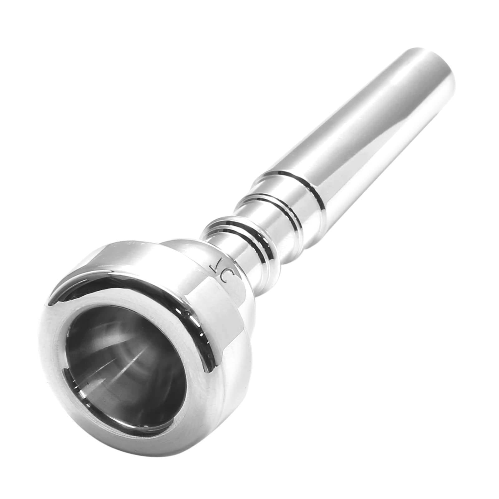 Biaungdo Trumpet Mouthpiece, Silver Plated 7C Trumpet Mouthpiece Brass Mouthp...