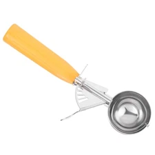 1.6 Ounce Ice Cream Scoop with Trigger, Portion Cookie Scoop Yellow