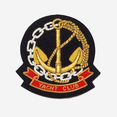 HANDMADE EMBROIDERED GOLDEN BULLION  BLAZER LUXURY BADGE [NEW]
