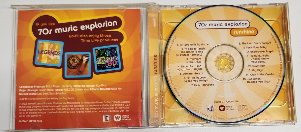 70s Music Explosion Volume 1: Sunshine by Various (2CD Set 2005 Time Life Music) - Image 2 of 4